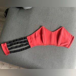 Topshop Boutique Red Silk Bustier top Size US 6 / UK 10